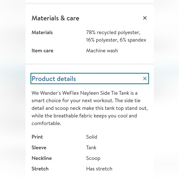 Market And Spruce Women's Blue Side Tie Tank - Picture 4 of 8